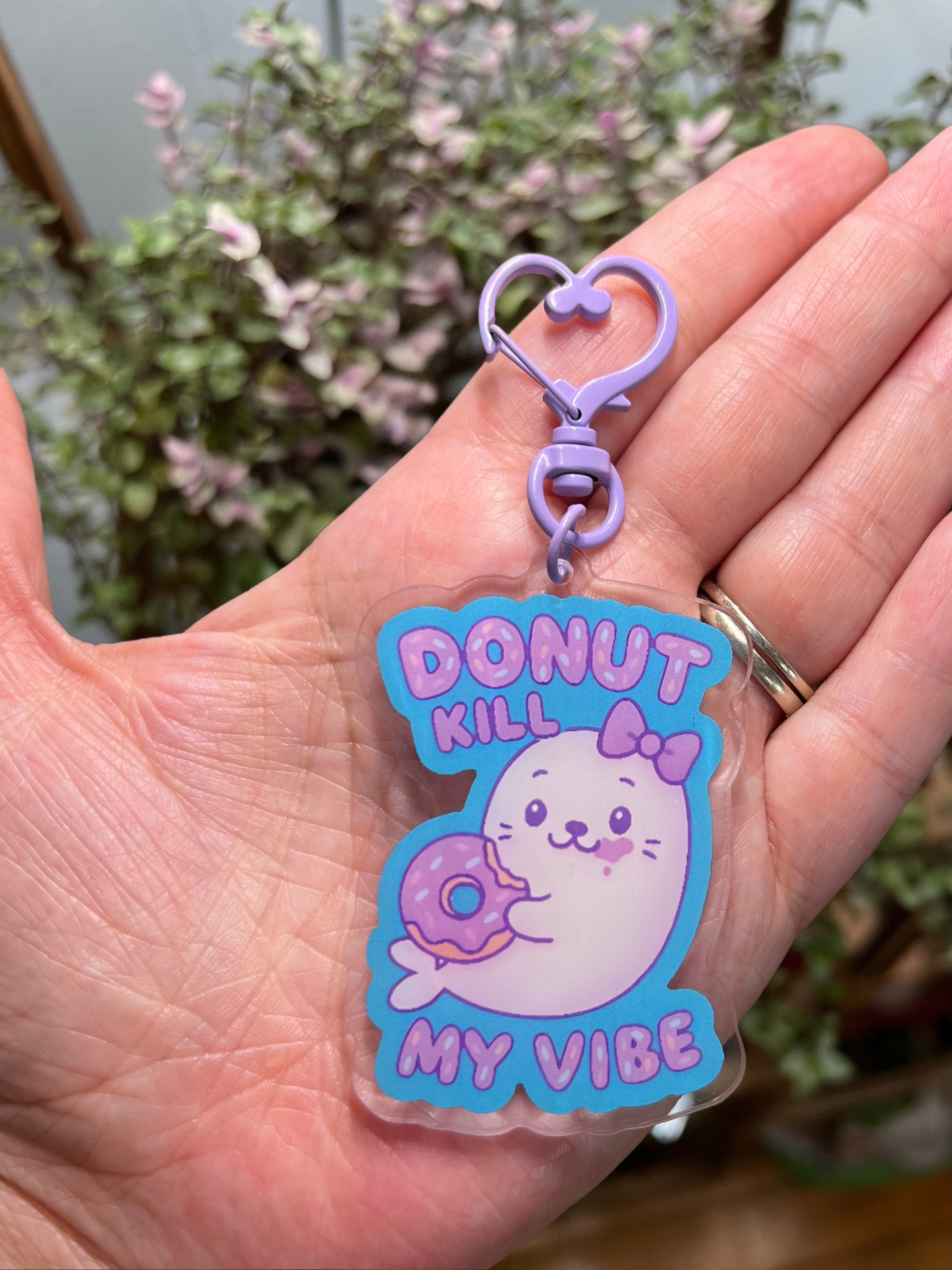 "Donut Kill My Vibe" Seal Acrylic Keychain
